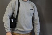 Тактическая универсальная сумка - подсумок с ремнём Mini warrior с системой M.O.L.L.E (Черная)