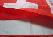 Флаг Швейцария двухслойный, UBS Swiss fan corner, размер 50 х 60 см