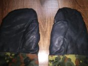 Рукавицы зимние на меху в камуфляже Flecktarn (флектарн) со вставками кожи армии Бундесвер. р.10 №4