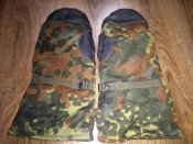 Рукавицы зимние на меху в камуфляже Flecktarn (флектарн) со вставками кожи армии Бундесвер. р.10 №4