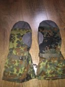 Рукавицы зимние на меху в камуфляже Flecktarn (флектарн) со вставками кожи армии Бундесвер. р.9 №9