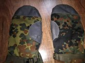 Рукавицы зимние на меху в камуфляже Flecktarn (флектарн) со вставками кожи армии Бундесвер. р.9 №9