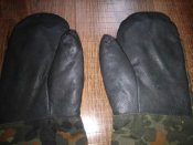 Рукавицы зимние на меху в камуфляже Flecktarn (флектарн) со вставками кожи армии Бундесвер. р.7 №11