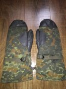 Рукавицы зимние на меху в камуфляже Flecktarn (флектарн) со вставками кожи армии Бундесвер. р.7 №11