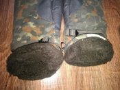 Рукавицы зимние на меху в камуфляже Flecktarn (флектарн) со вставками кожи армии Бундесвер. р.7 №11