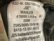 Китель ВС Германии, Flecktarn, GR 6