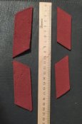 Петлицы "НКВД", шерстяные, цвет краповый. 1962г