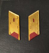 Петлицы "НКВД", шерстяные, цвет краповый. 1962г