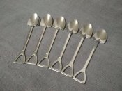 Набор чайных ложек "Камрад" в виде лопат! 6 штук Нержавейка Нерж