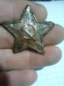 Кокарда РККА 1920-30х годов (Медь, тяжелая).
