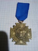 Медаль 25 лет выслуги в III Рейхе (Латунь, тяжелая)
