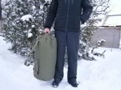Рюкзак-баул 60 л, тканина Оксфорд 600D, олива, горизонтальна загрузка.