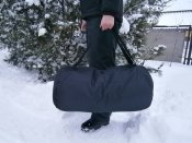 Рюкзак-баул 60 л, тканина Оксфорд 600D, чорний, горизонтальна загрузка.