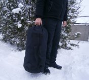 Рюкзак-баул 60 л, тканина Оксфорд 600D, чорний, горизонтальна загрузка.