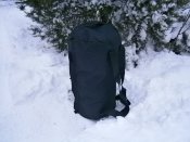 Рюкзак-баул 60 л, тканина Оксфорд 600D, чорний, горизонтальна загрузка.