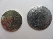 Гривна и рубль с символами