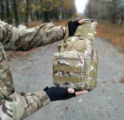 рюкзак однолямочный 7 литров, тактическая военная сумка .