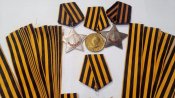 Новые муаровые ленты к медали "За победу над Германией". Есть количество. (3 шт.)