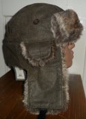 Шапка-ушанка кожаная "Aviator", новая, размер 57-57,5