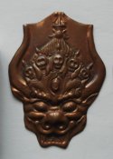 Чеканка латунь Yama Dharmaraja (Тибет), 2 шт