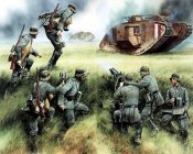 Солдаты рейхсвера сражаются с танками. ПМВ.