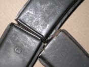 Три секторных магазина ППШ в штатном подсумке (клейма)