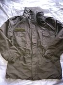 Мембранная военная куртка Gore-Tex по типу М-65 в цвете олива размер 112-116 III-IV Австрия. Лот №1