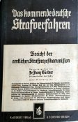 Книга "Отчеты официальной комиссии по уголовным делам",1938г.Рейх