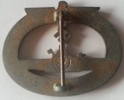 Рейх Нагрудный знак подводника / U-Boot-Kriegsabzeichen коллекционное состояние остатки позолоты