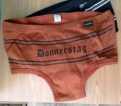 Трусы Германия Montag, Donnerstag.