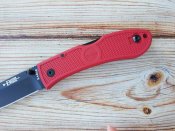 Складной нож от компании Ka-Bar. Модель Dozier Folding Hunter Red (4062RD). Оригинал