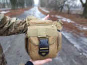 Тактическая набедренная сумка/барсетка плечевая (койот)