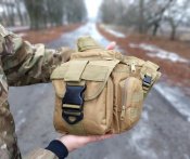 Тактическая набедренная сумка/барсетка плечевая (койот)