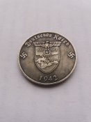 Настольная монета медаль захват Крыма 1942 г (1 шт.)