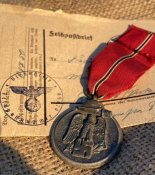 Боевая Медаль «За зимнюю кампанию на Востоке (1941-42) в состоянии!