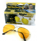 Окуляри антифари для нічного водіння антивідблискові авіатори HLV Night View Glasses (2 шт.)