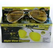 Окуляри антифари для нічного водіння антивідблискові авіатори HLV Night View Glasses (2 шт.)