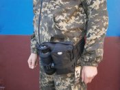 Поясная сумка с бутылкой чёрная Макс Фукс Германия.