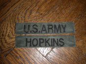 Нашивка u.s.army  с фамилией