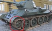 Запчасть на Т34 натяжной механизм направляющего колеса (ленивец)