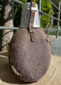 Немецкая Литровая Фляга (Luftschutz) в родном чехле со стаканчиком) (Клеймо: JSD-1939)