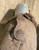 Немецкая Литровая Фляга (Luftschutz) в родном чехле со стаканчиком) (Клеймо: JSD-1939)