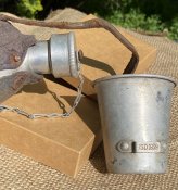 Немецкая Литровая Фляга (Luftschutz) в родном чехле со стаканчиком) (Клеймо: JSD-1939)