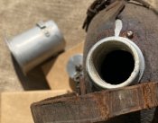 Немецкая Литровая Фляга (Luftschutz) в родном чехле со стаканчиком) (Клеймо: JSD-1939)