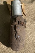 Немецкая Литровая Фляга (Luftschutz) в родном чехле со стаканчиком) (Клеймо: JSD-1939)