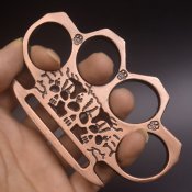 Коллекционный Кастет с Черепами Латунный