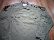 Рубашка однотонная олива Bundeswehr. Размер Gr.41/42 (лот №6)