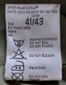 Рубашка Shirt man`s olive, размер 41/43, армия ВС Великобритании