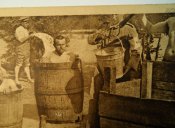 105 –ти летняя оригинальная немецкая открытка времен  WW1 «Бочковые бани в поле»