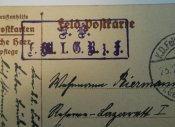 105 –ти летняя оригинальная немецкая открытка времен  WW1 «Бочковые бани в поле»